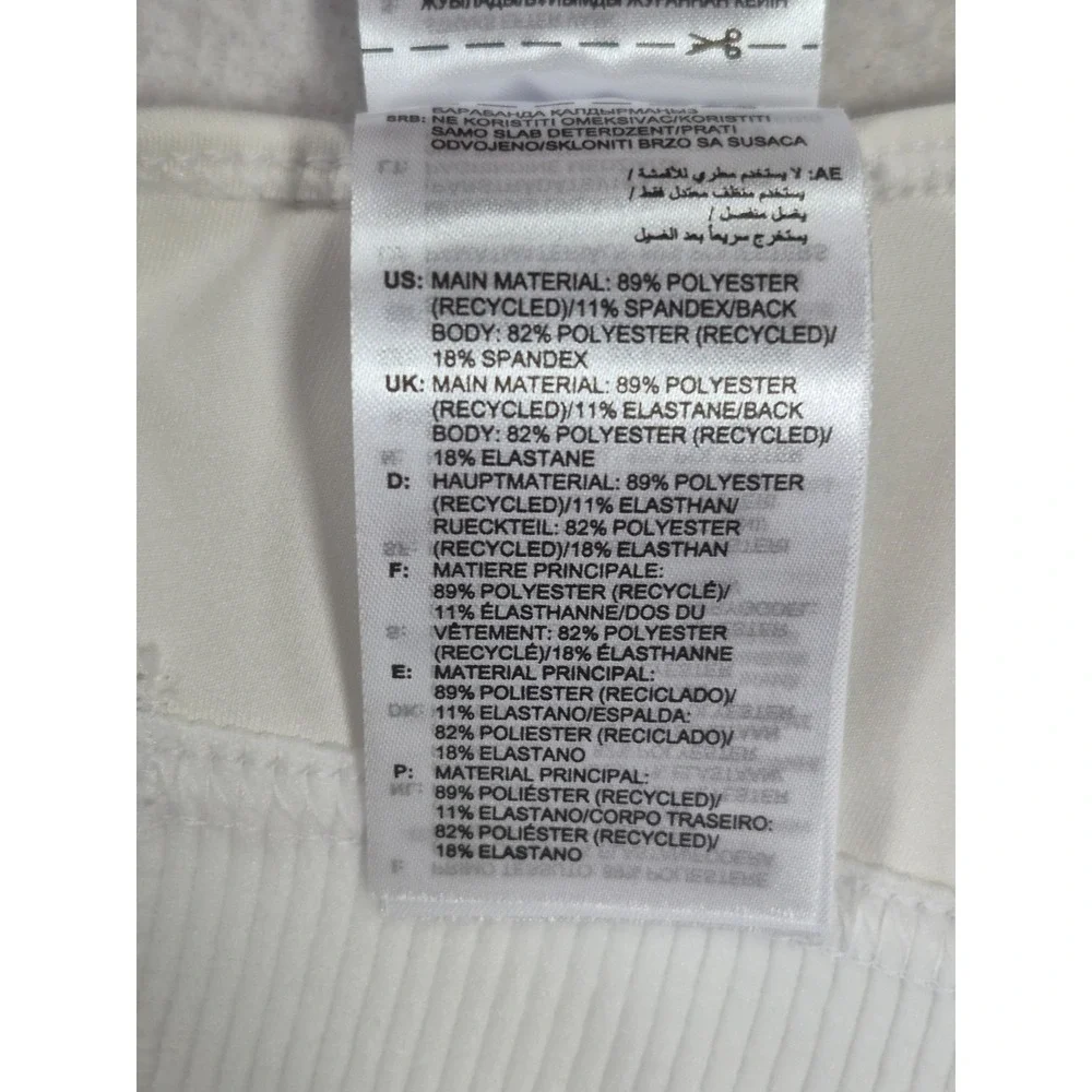 Adidas Sports Bra Women's Medium White Racerback Medium Support